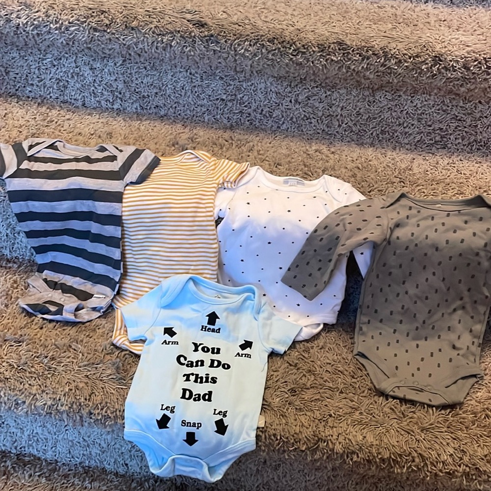 YOU CAN DO THIS DAD  3-6 Month Onesies Lot of 5